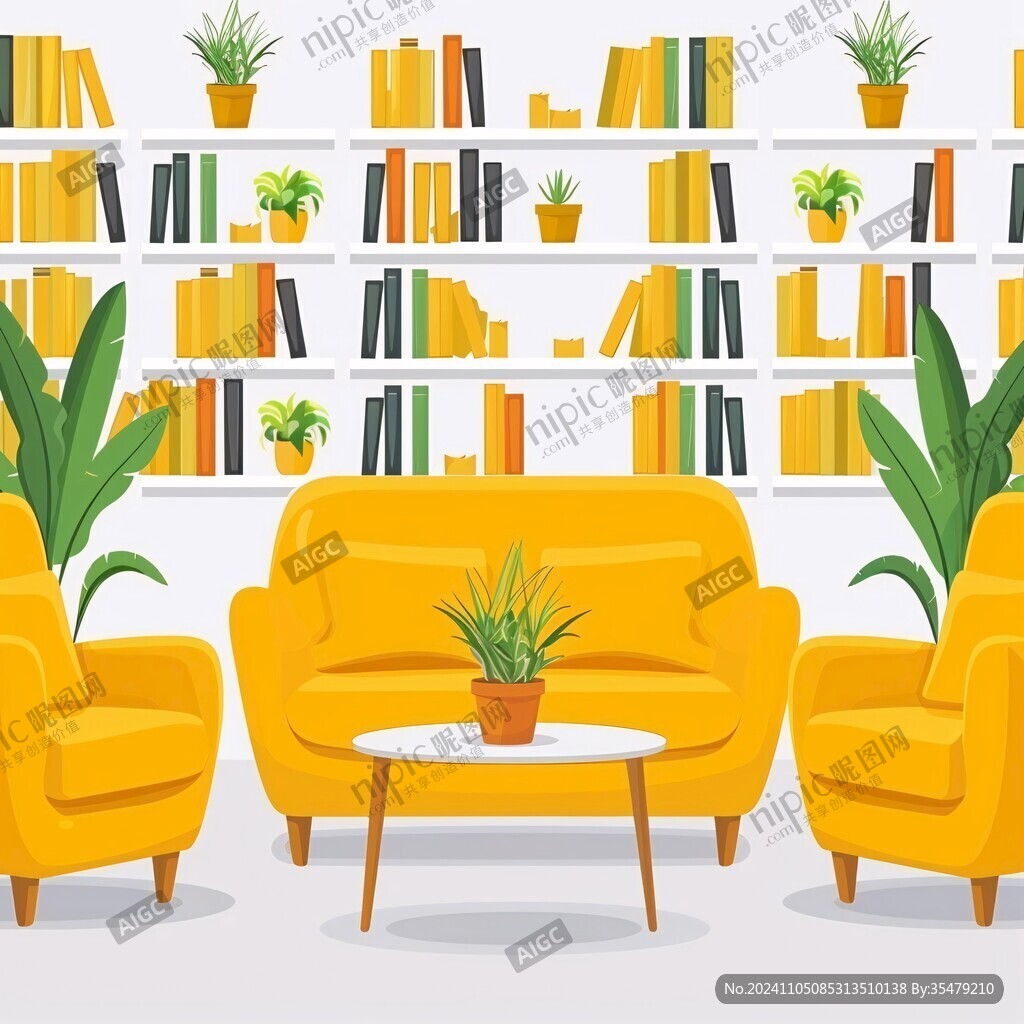 圖書館插畫