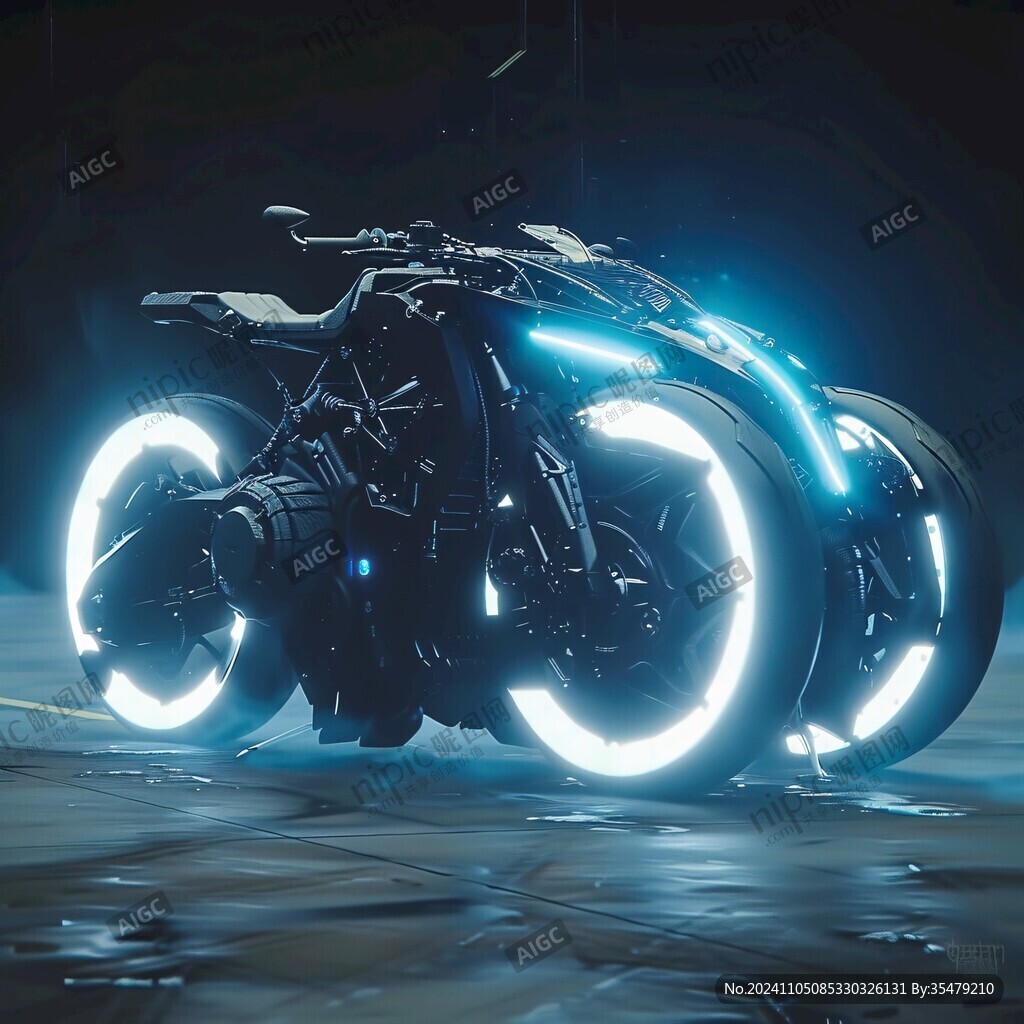 賽博朋克風格機車