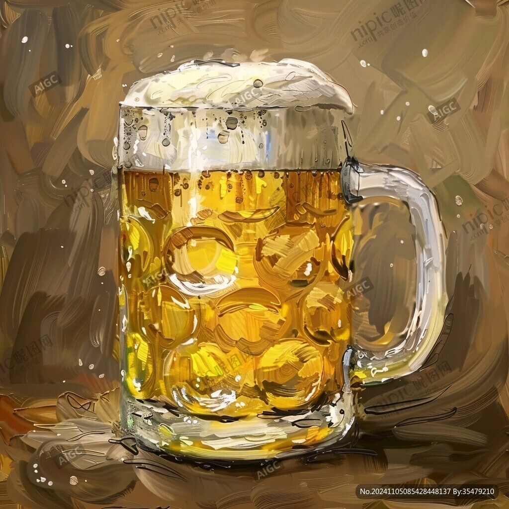啤酒杯插畫