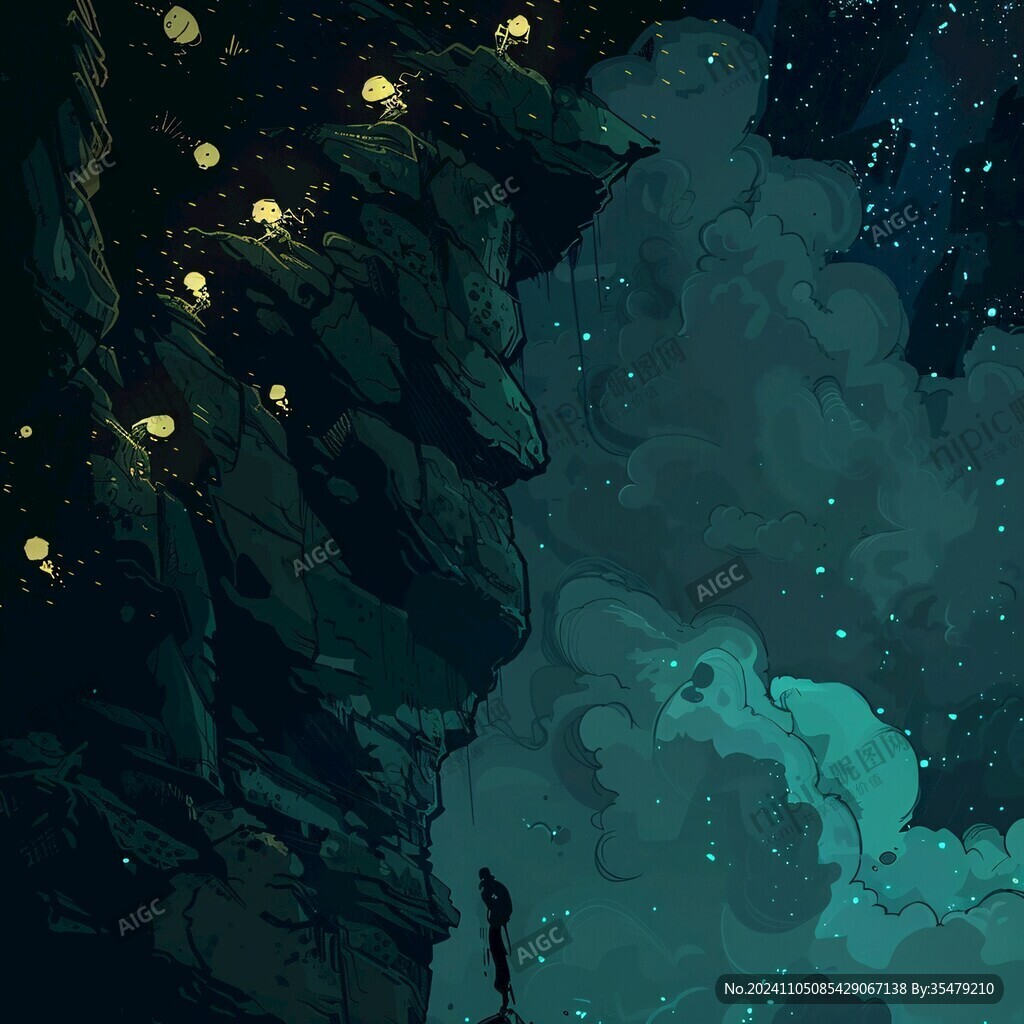 夜空場景插畫