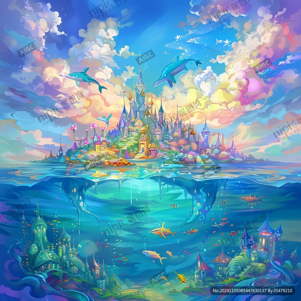 夢(mèng)幻城堡插畫
