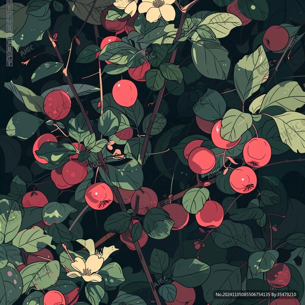 薔薇果插畫