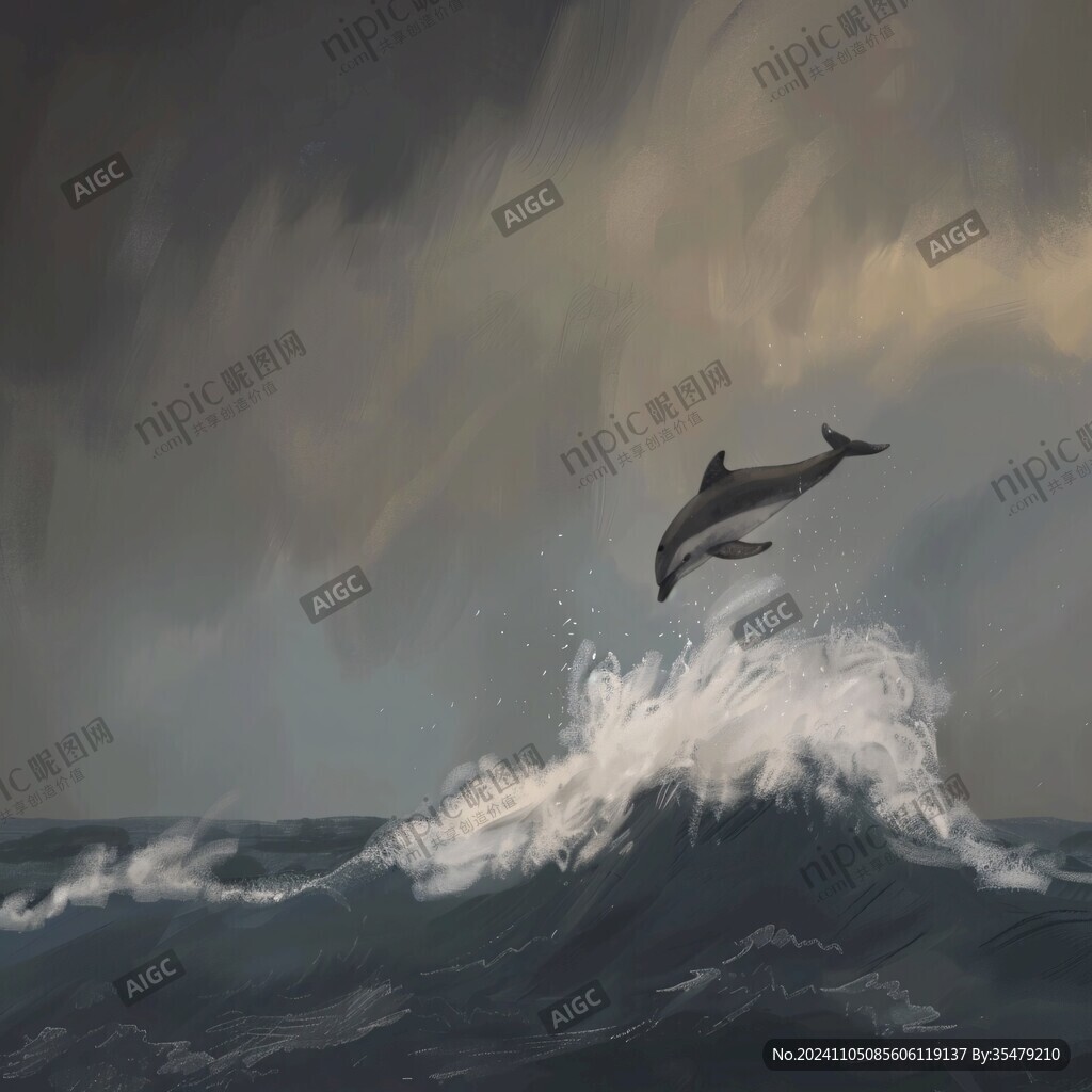 海豚插畫