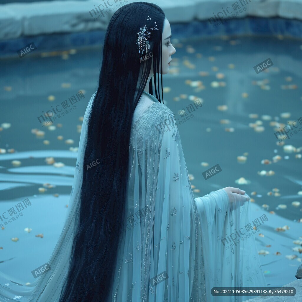 淡雅藍(lán)色漢服