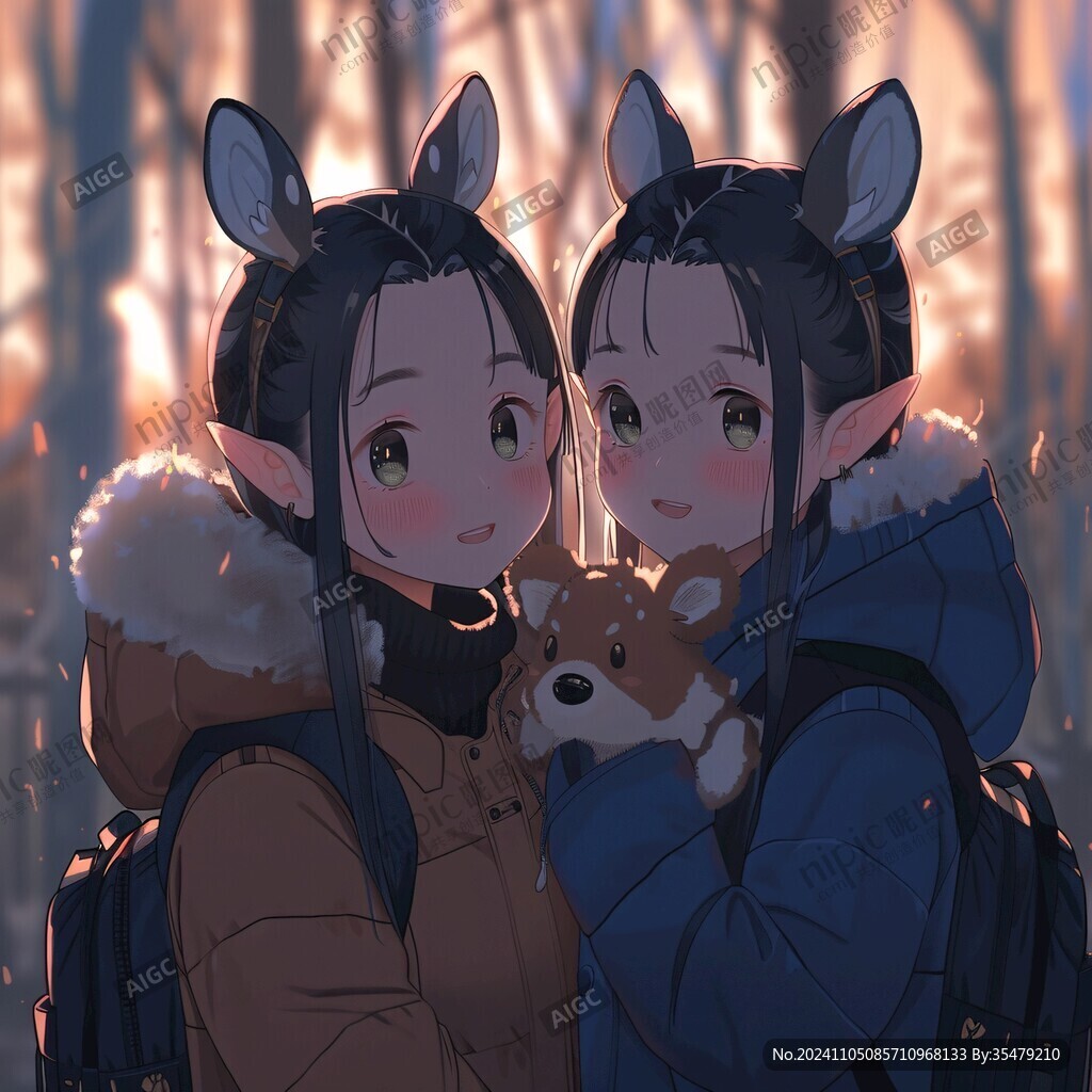 擬人鹿插畫
