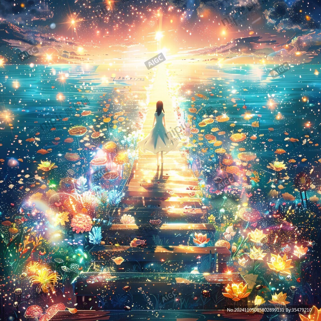 二次元夢(mèng)幻插畫