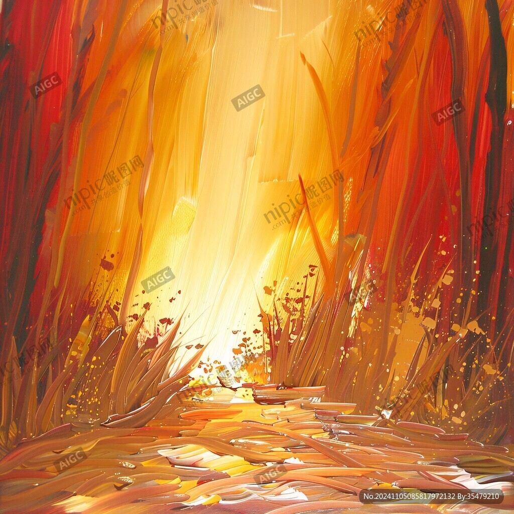 荒野黃昏插畫