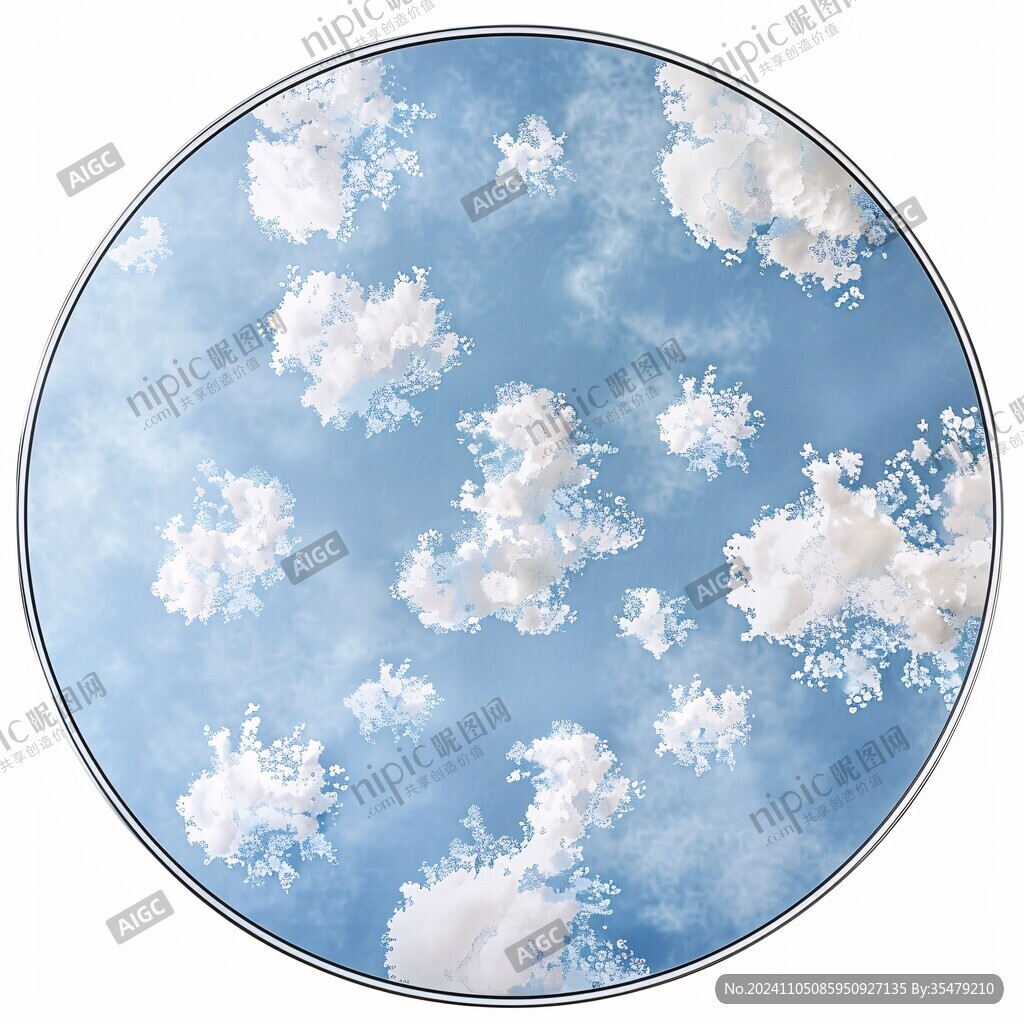 圓形雪花印染圖