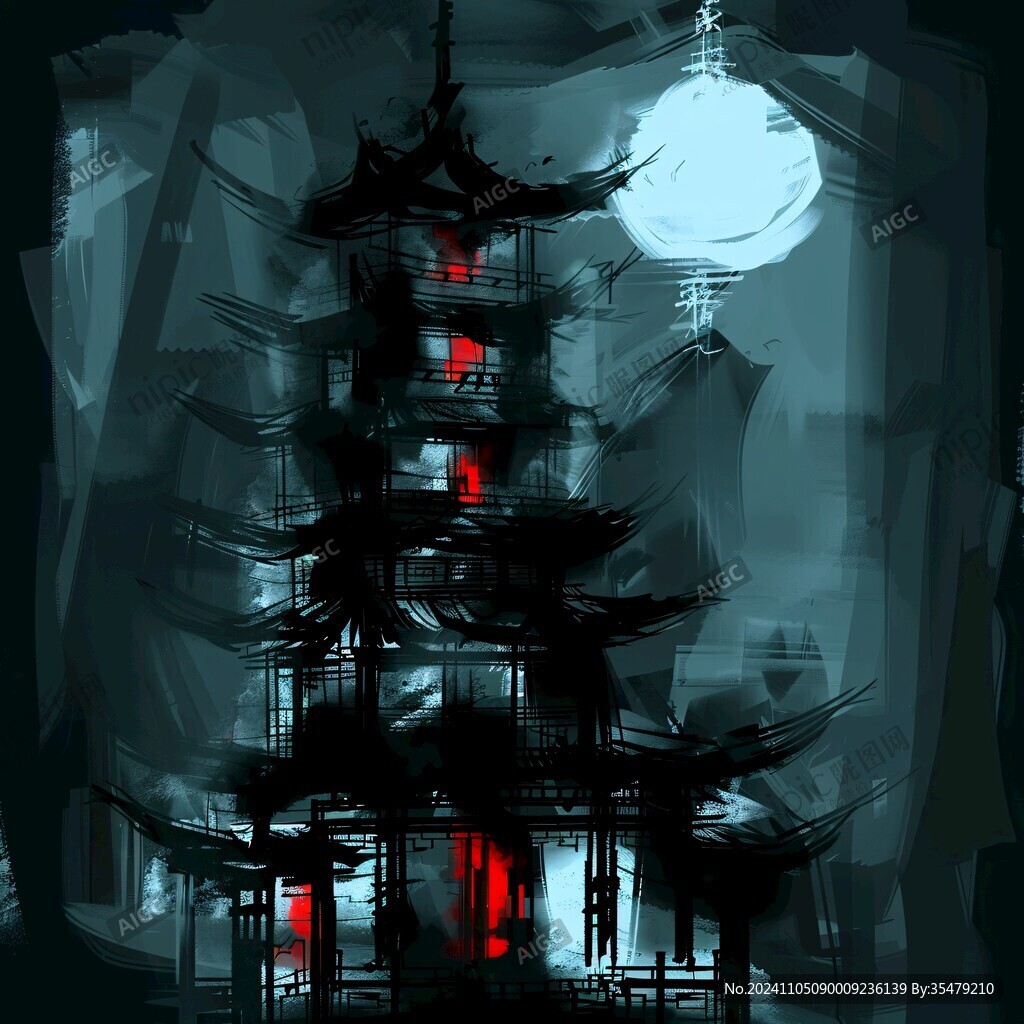 文筆塔插畫