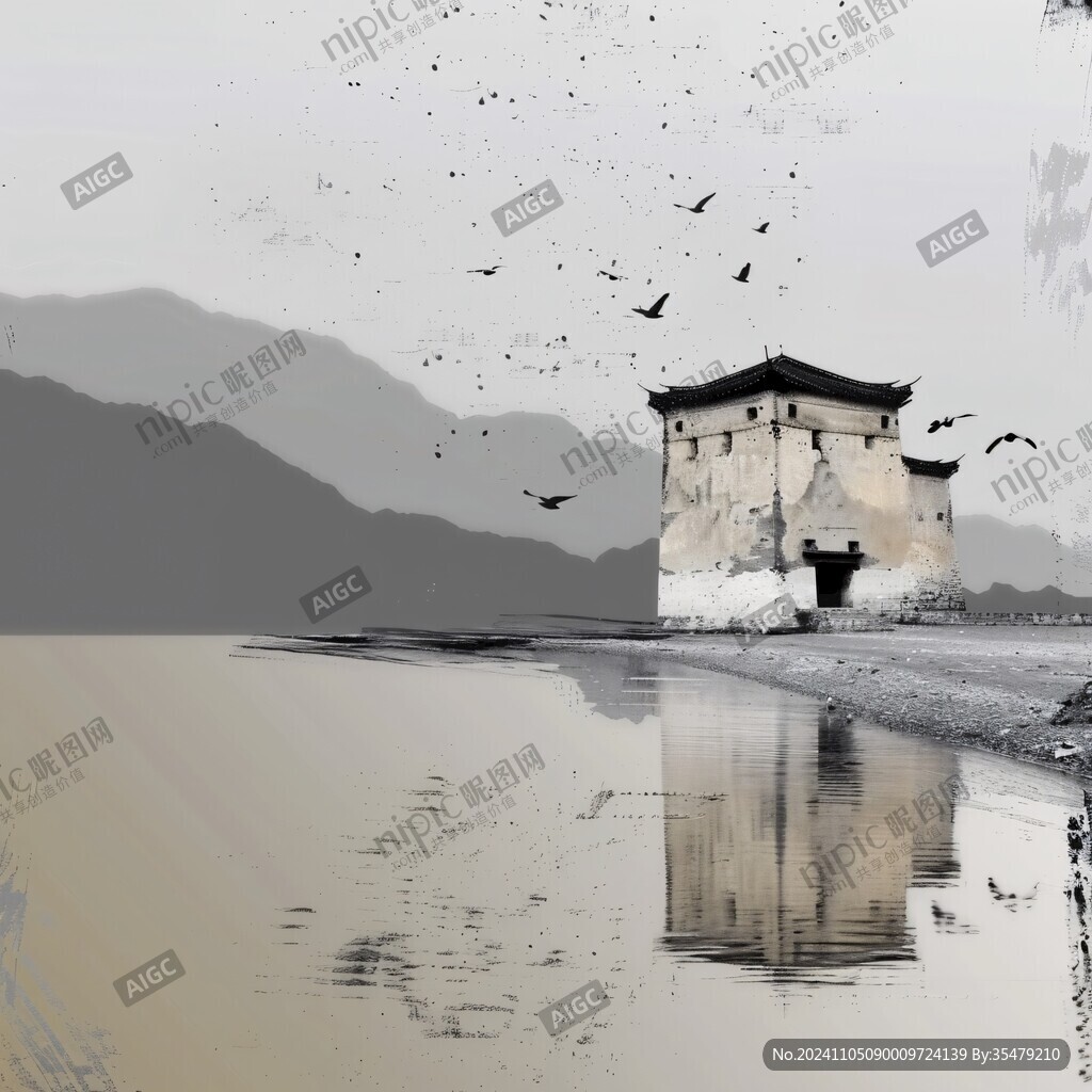 云水謠插畫水墨山水