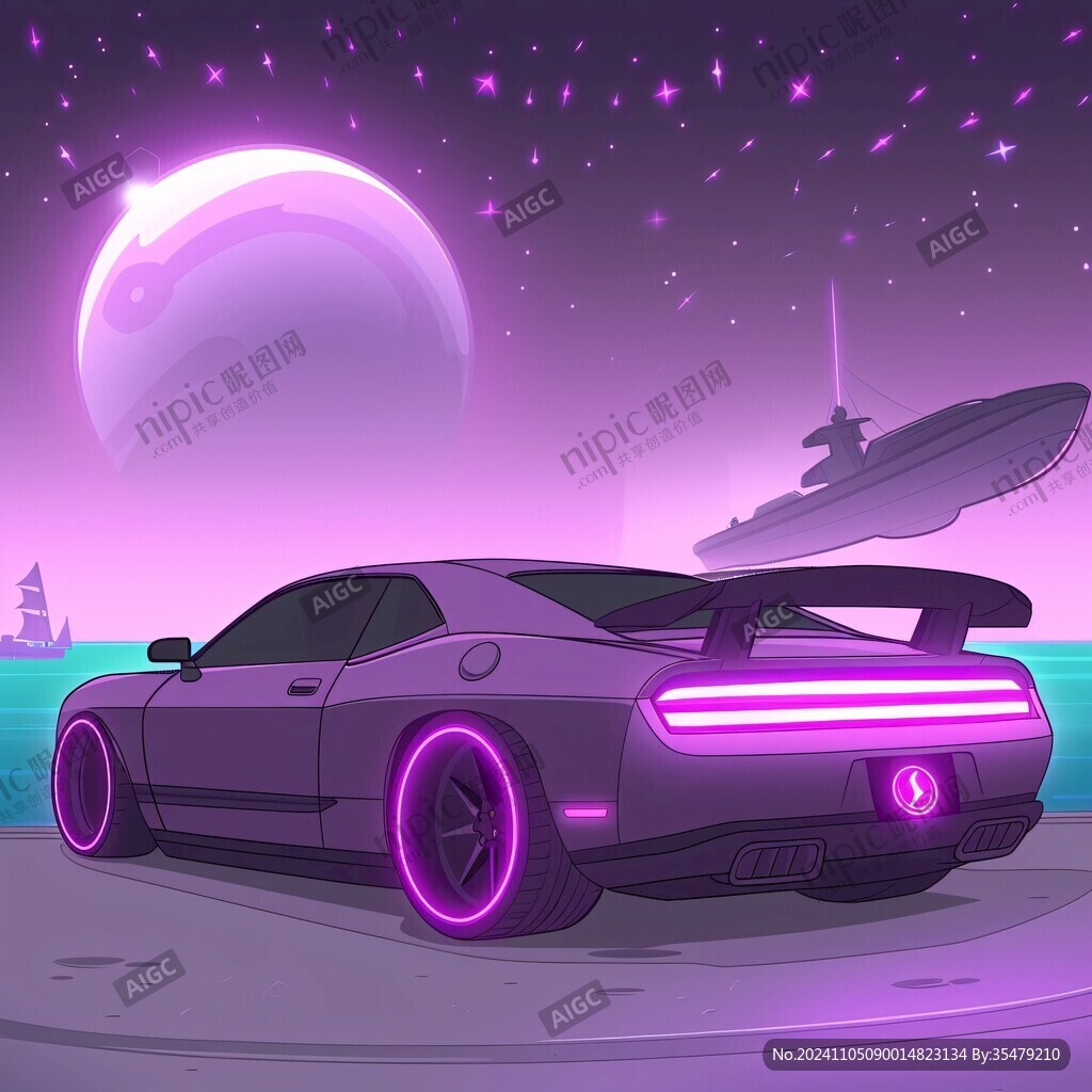 發(fā)光的車酷炫車