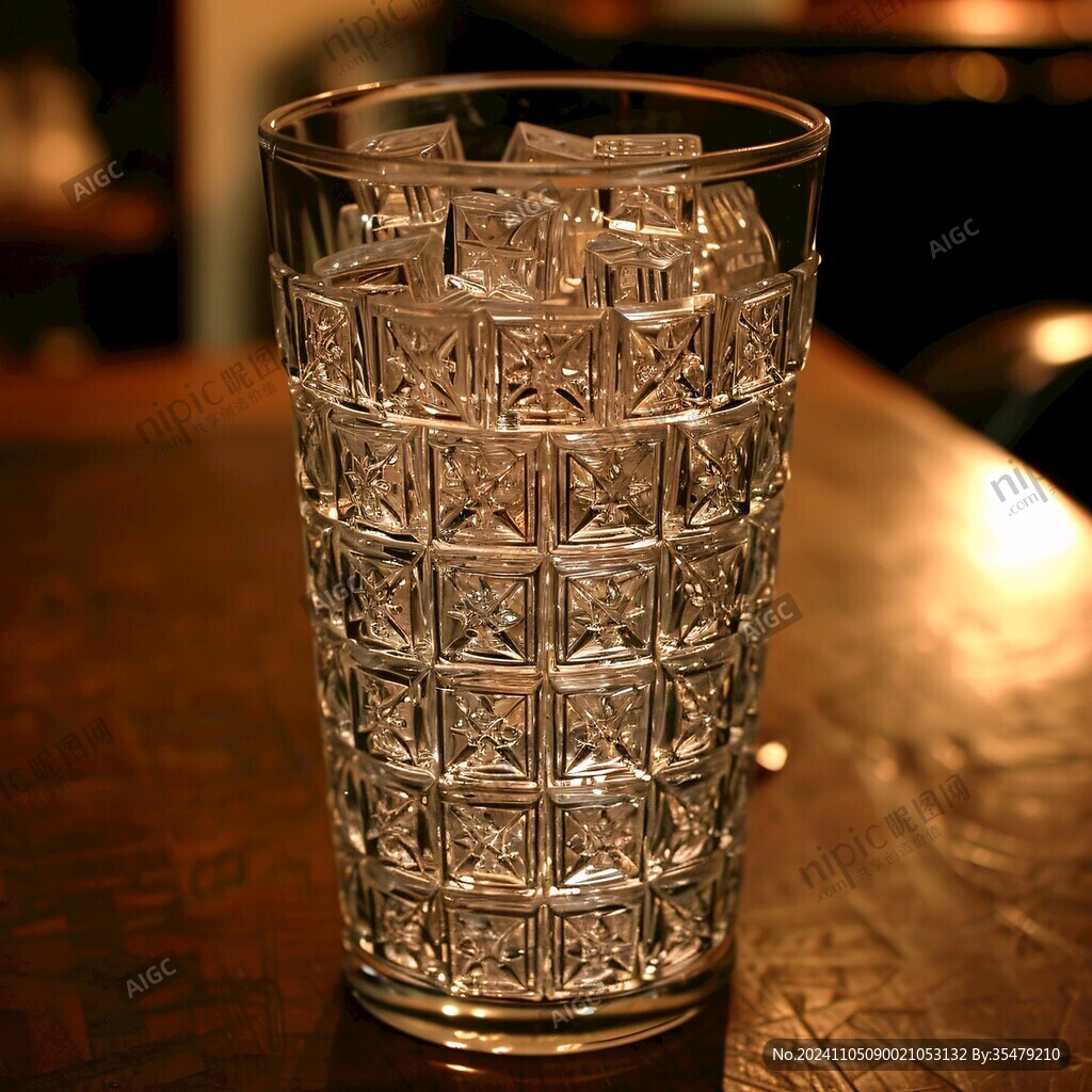 凸紋玻璃杯