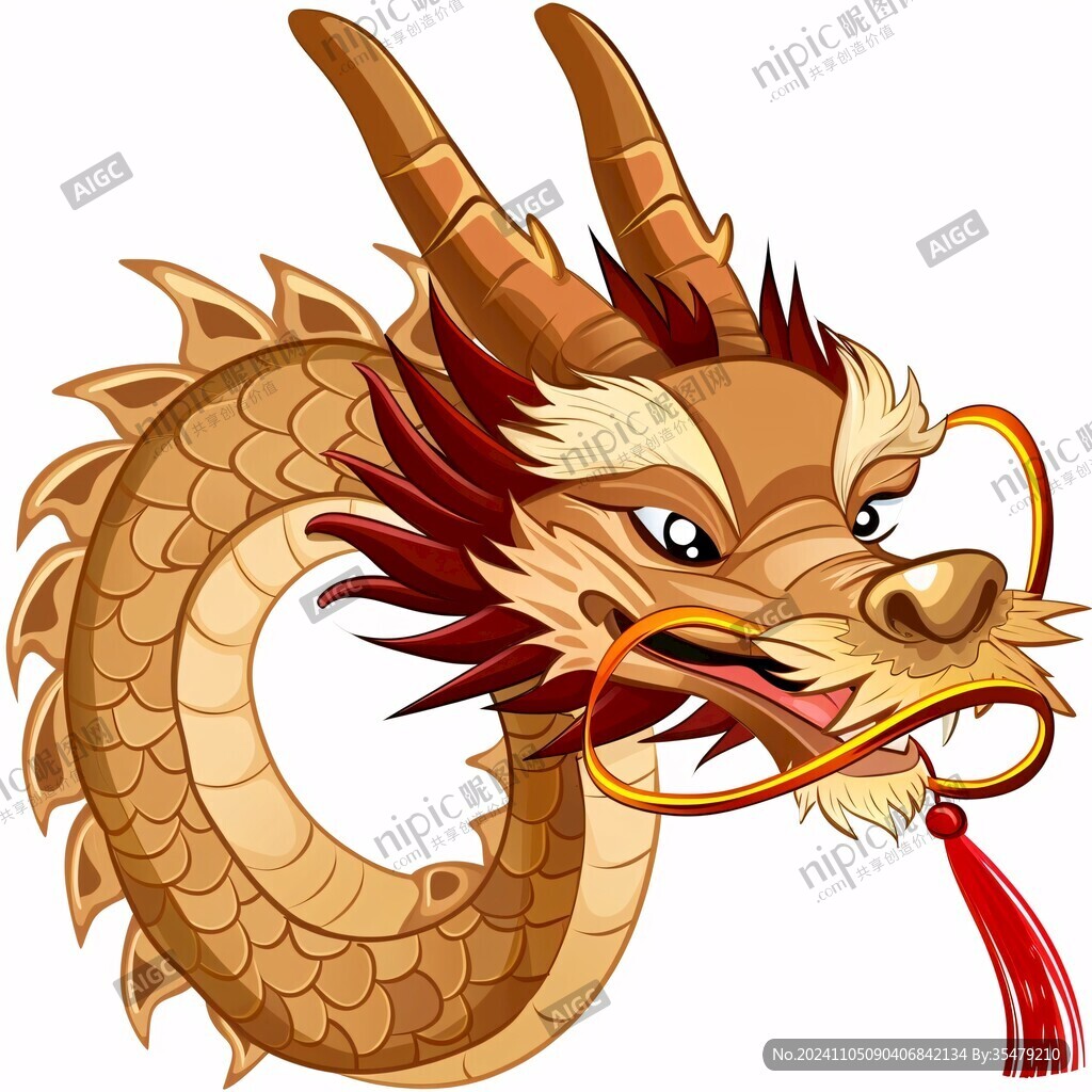 圓形龍中國(guó)龍卡通龍