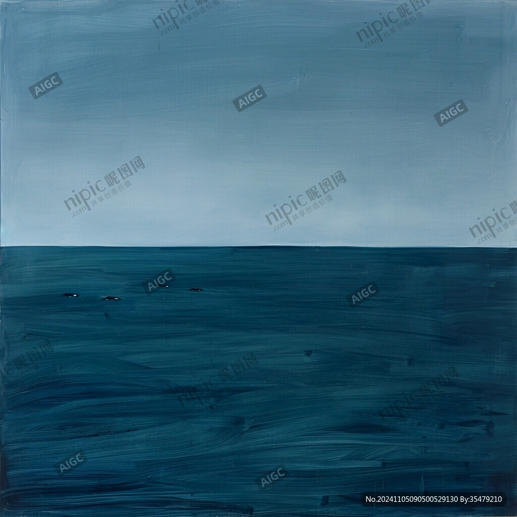 海天一色繪畫(huà)