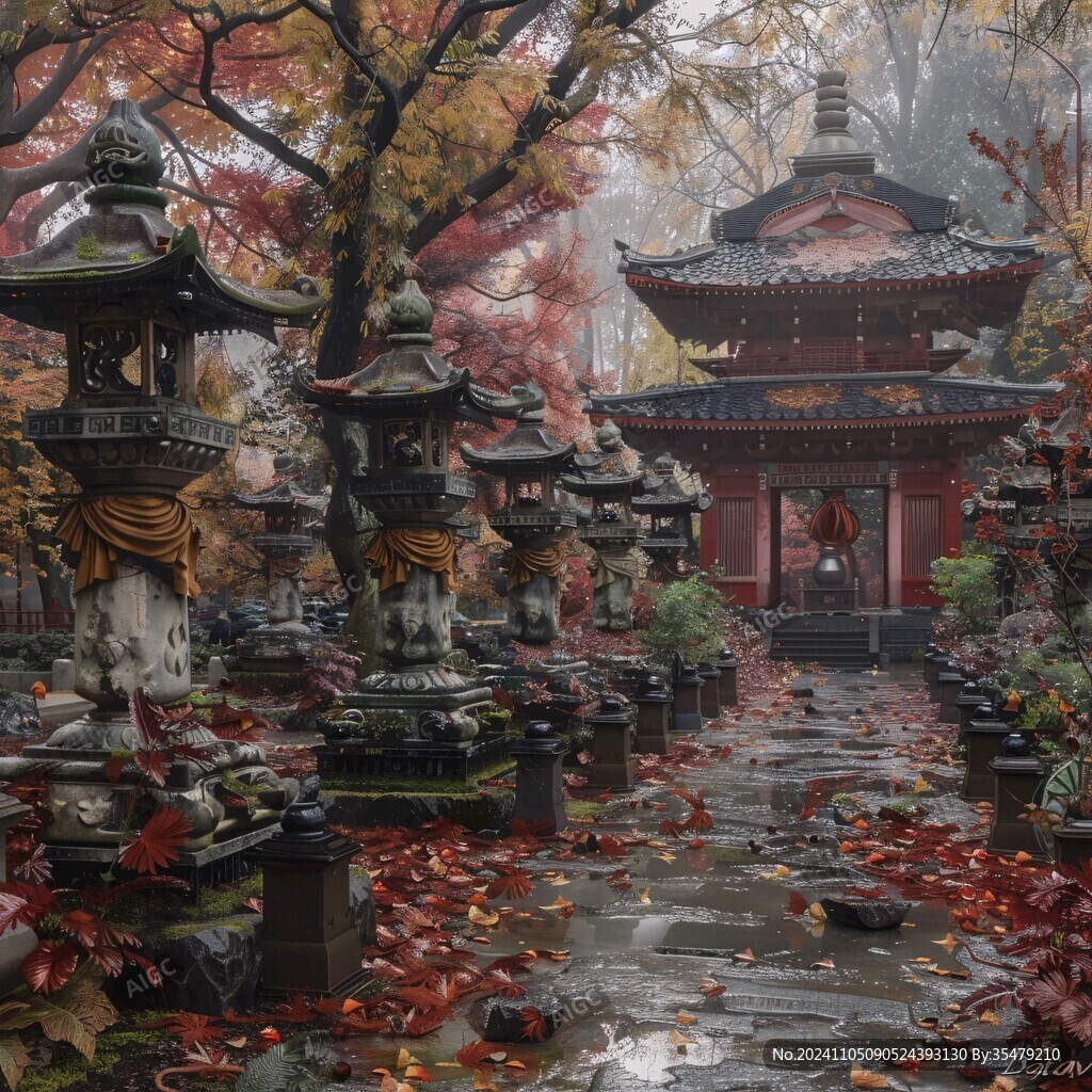 秋天的道觀