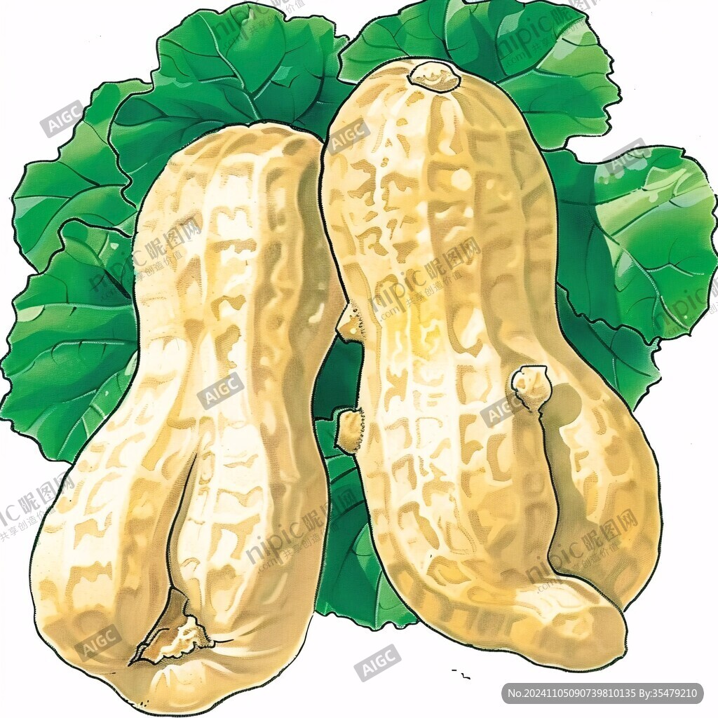 花生手繪插畫