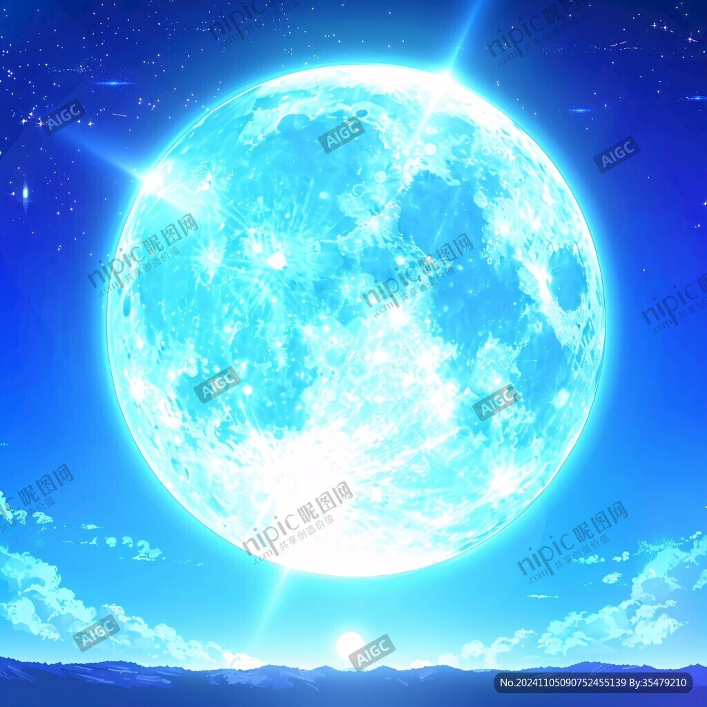 藍月夜夢幻唯美奇幻