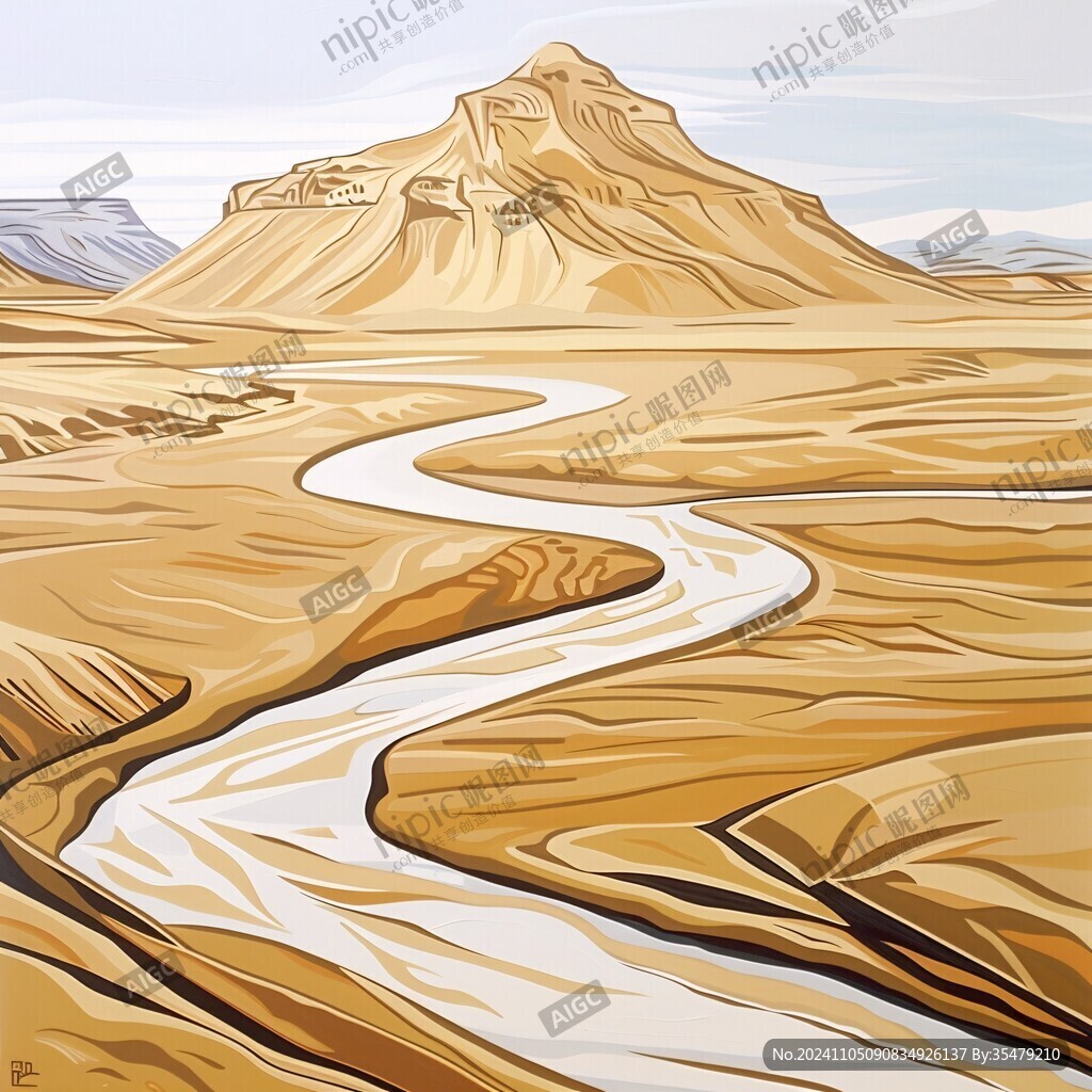 黃河流域插畫