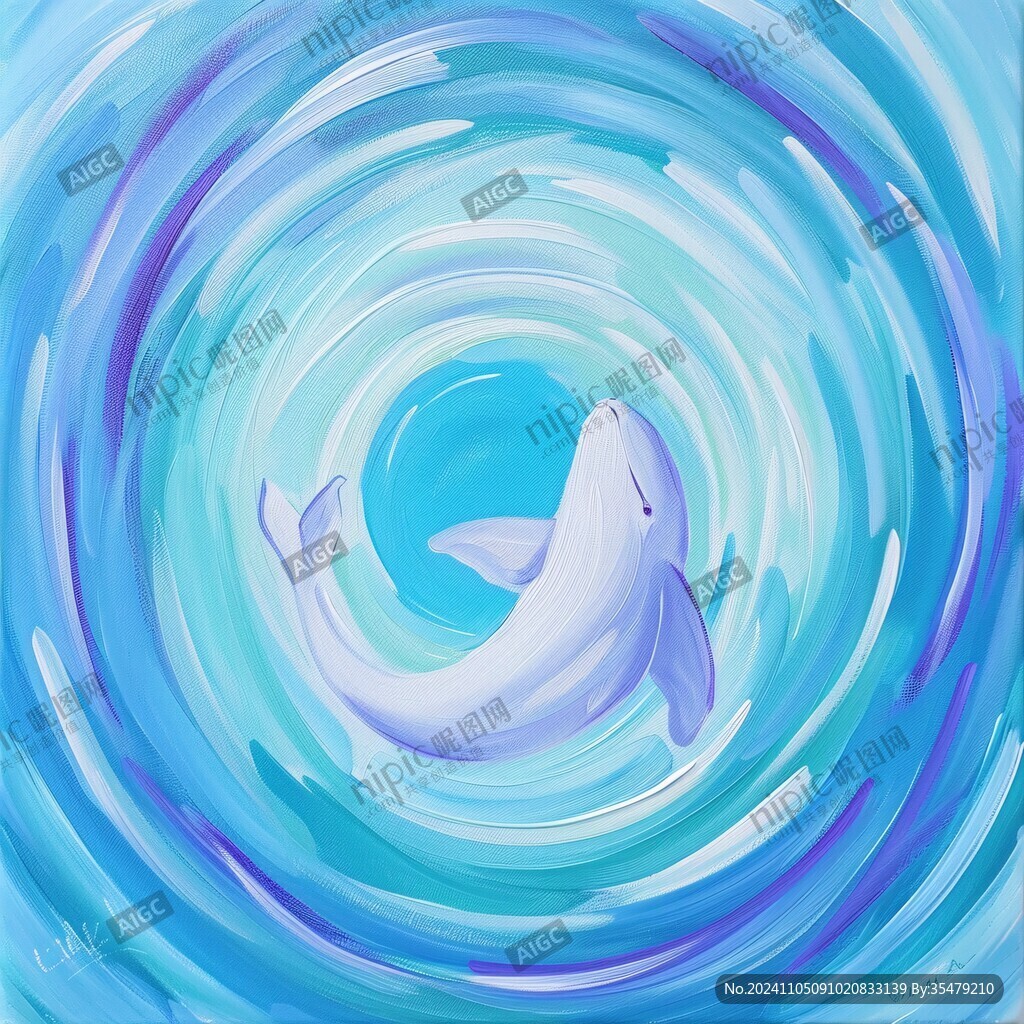 鯨魚海豚插畫