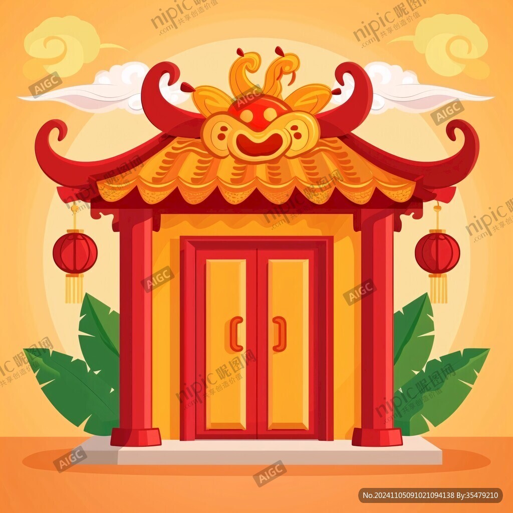 門樓插畫(huà)