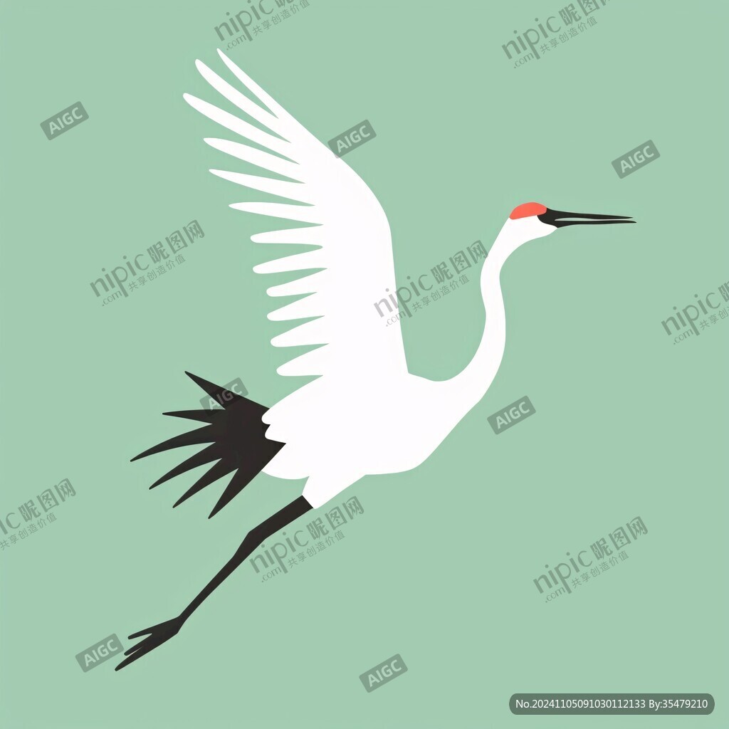 扁平風白鷺