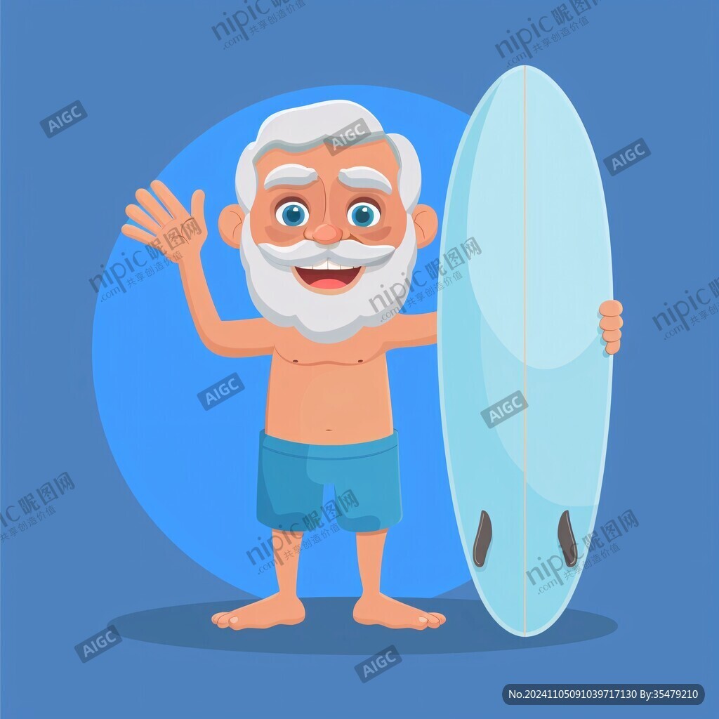 沖浪卡通男孩