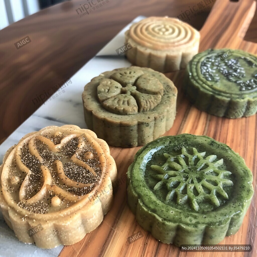 冰皮抹茶味月餅