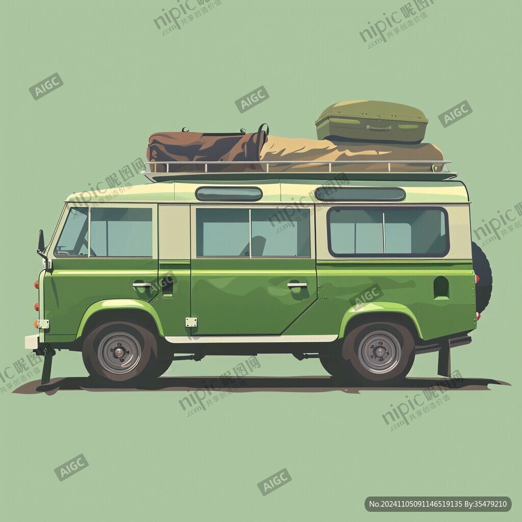 綠色面包車