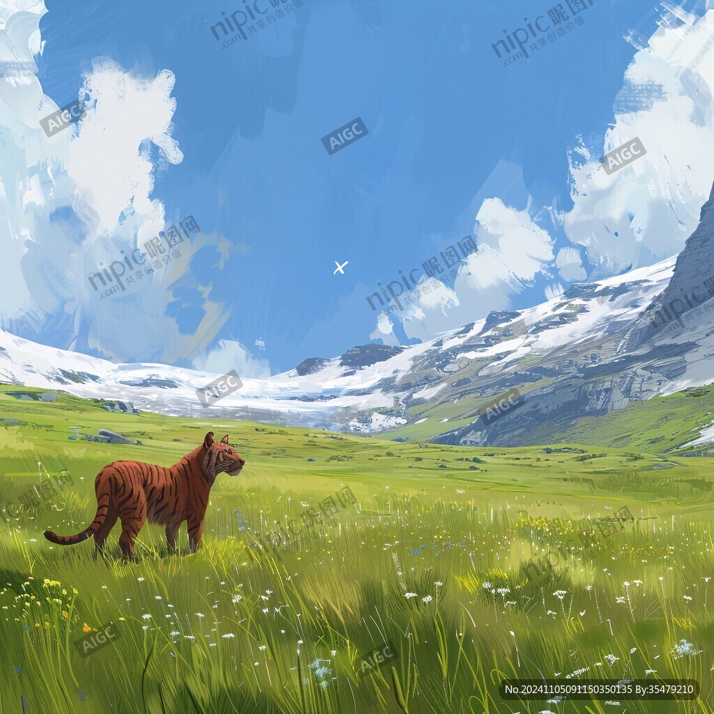 草原風(fēng)光插畫