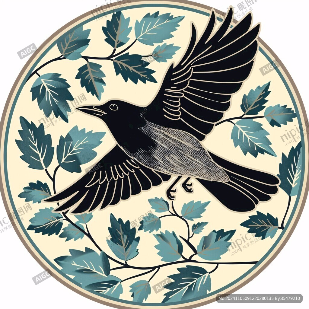 日喜鵲插畫(huà)