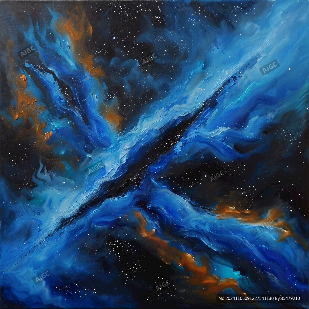 星空流體抽象畫(huà)