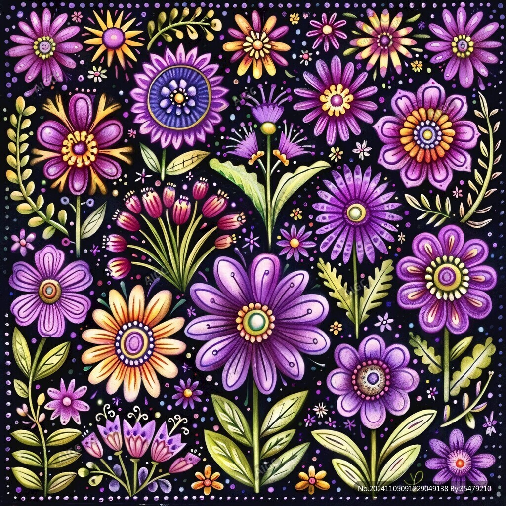 民族風(fēng)花卉
