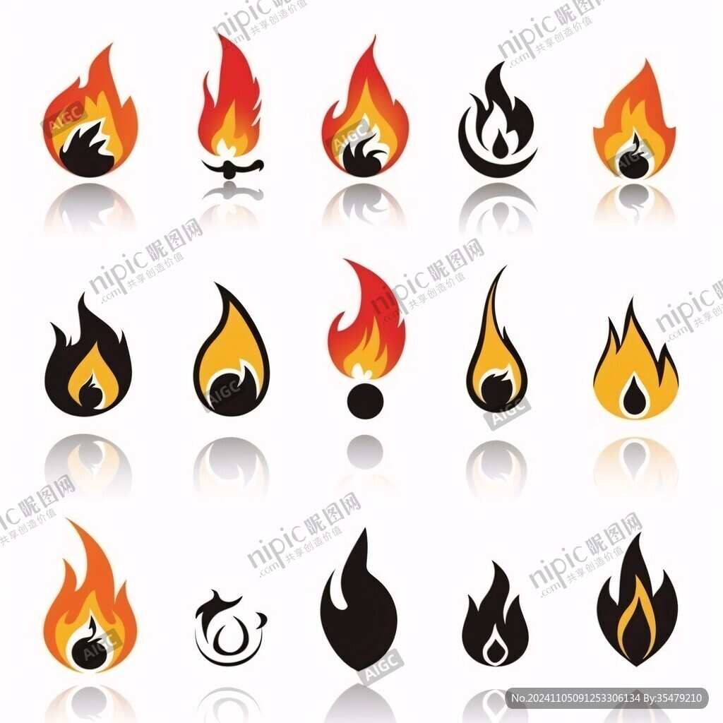 火焰頭像logo