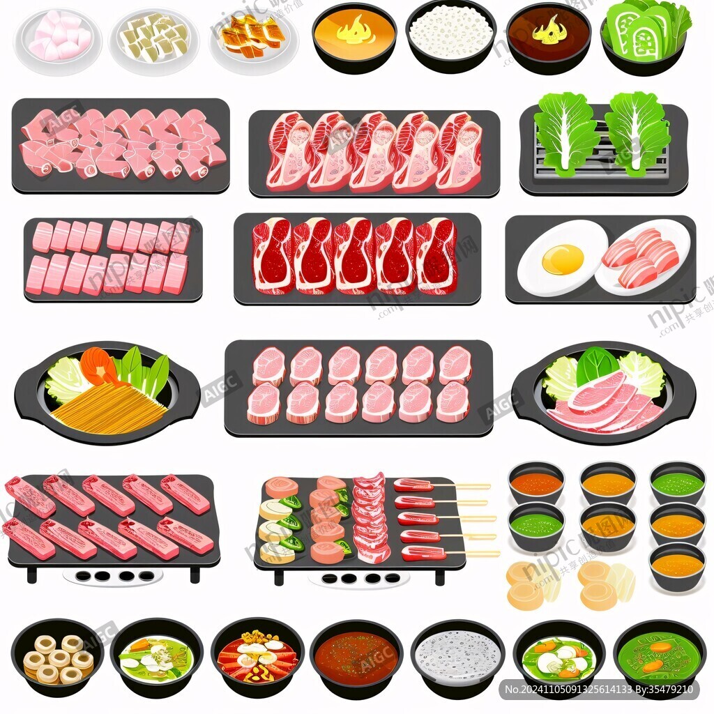 烤肉動作圖