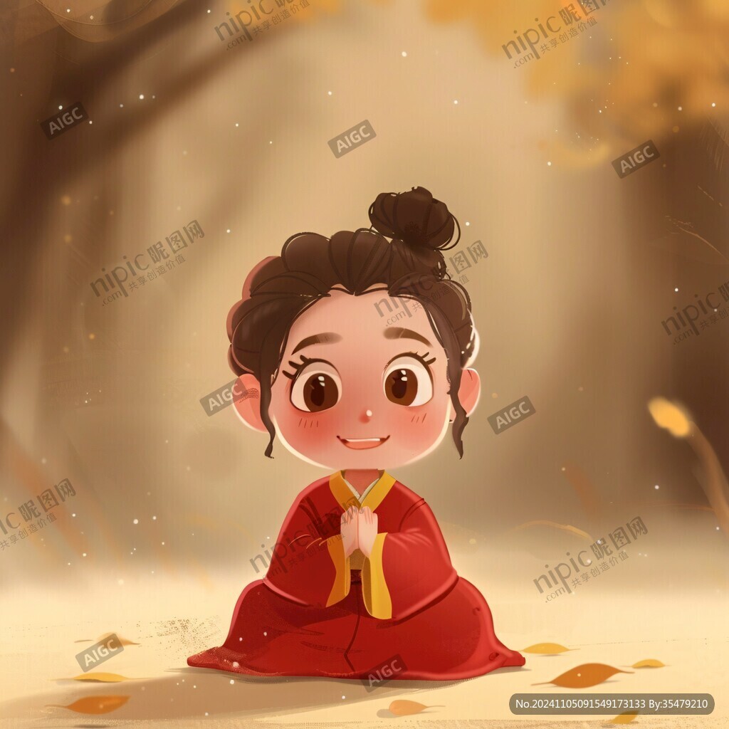 許愿女孩插畫