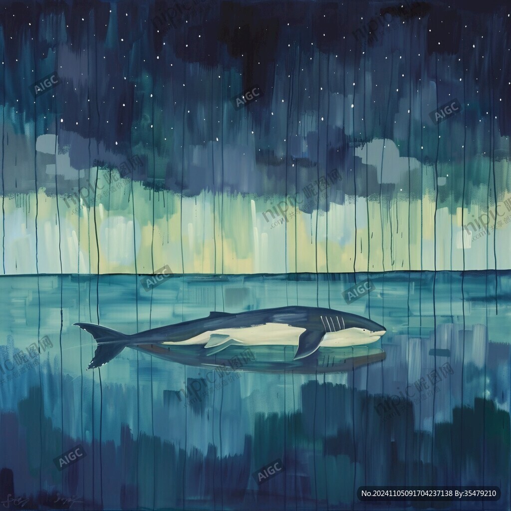 月光下的鯨