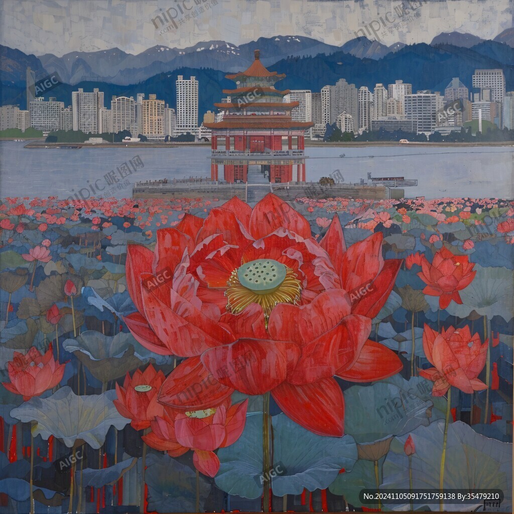 金蓮花廣場插畫