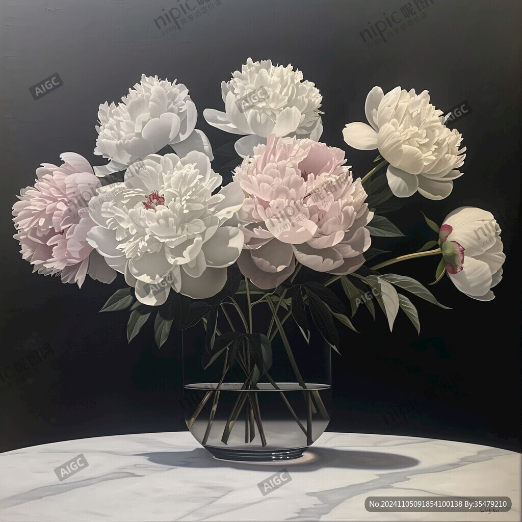 3d立體花卉牡丹