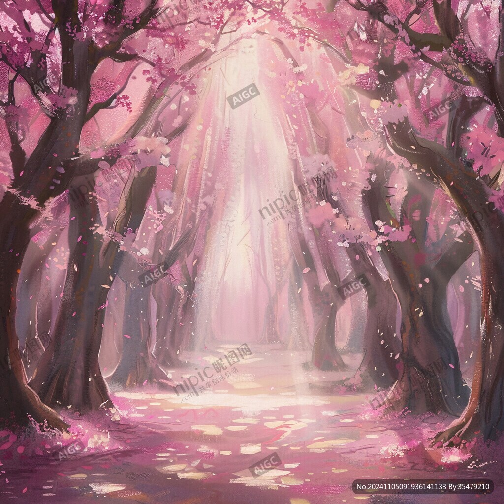 桃林插畫