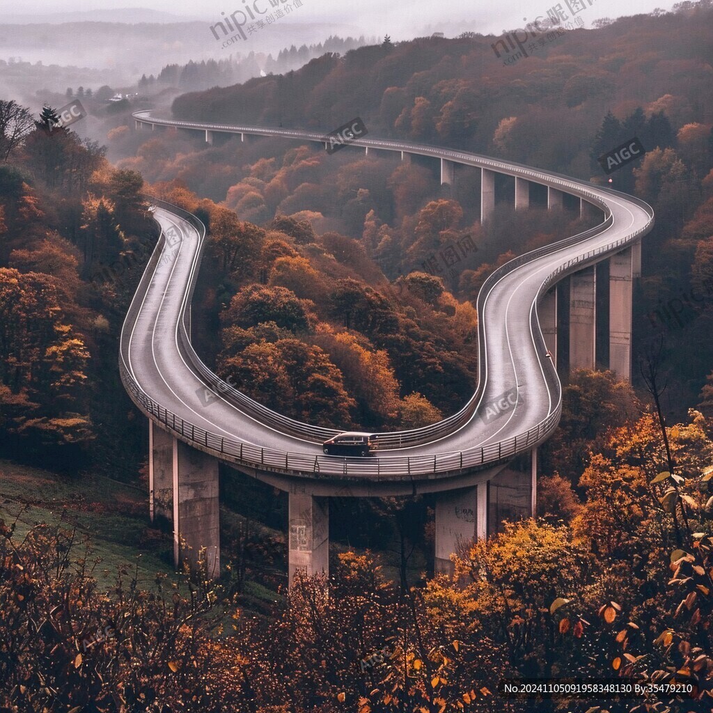 蜿蜒曲折的立交橋