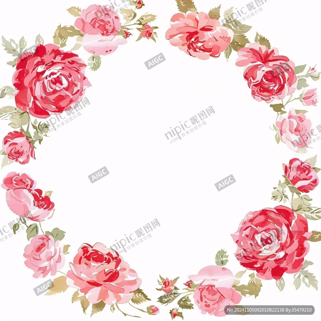 玫瑰花邊框