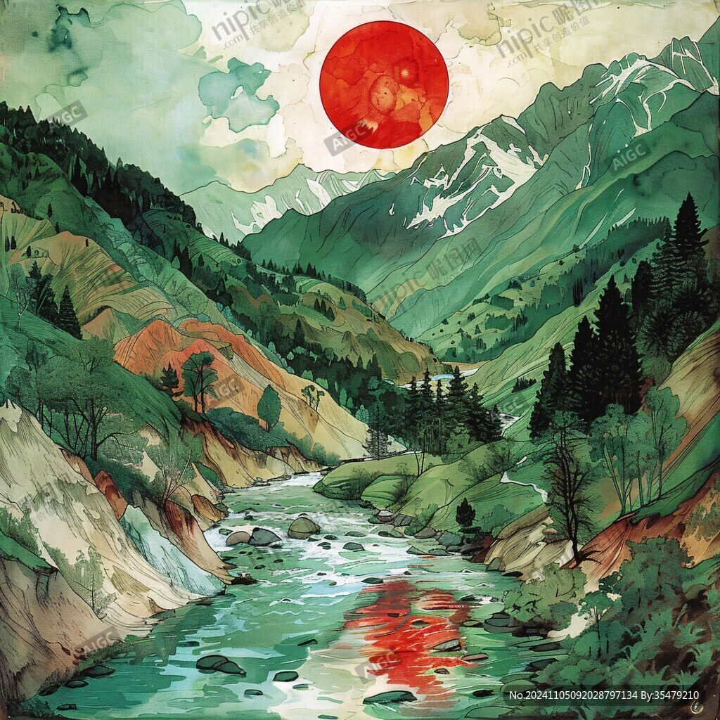 山景畫