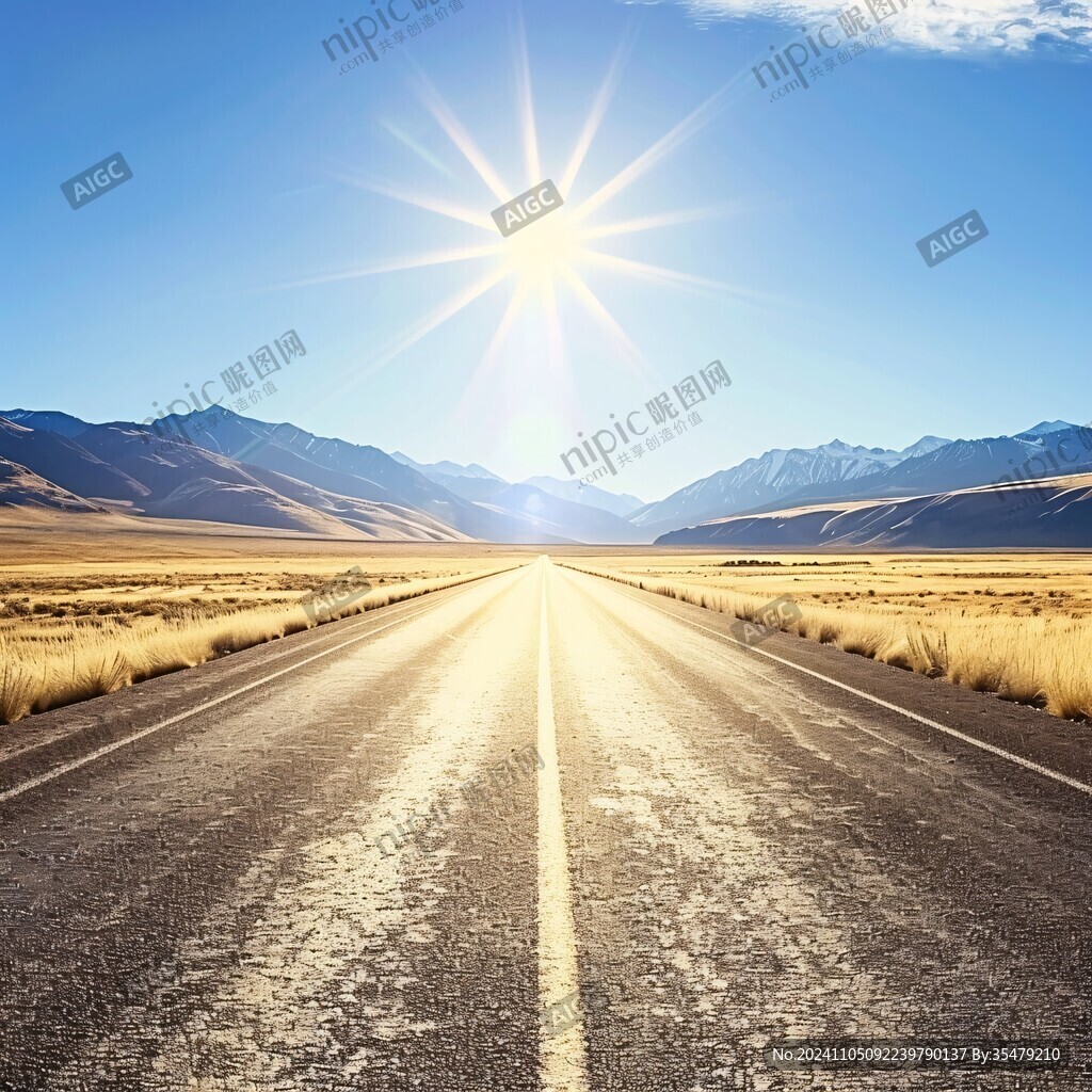 灑滿陽光的公路