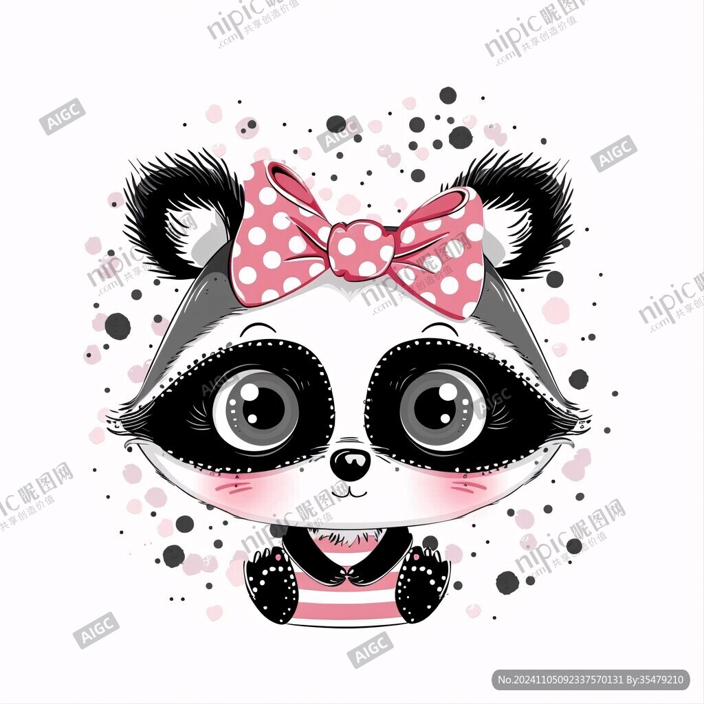 時(shí)尚熊貓插畫