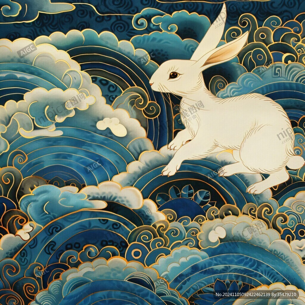 兔年國潮圖案