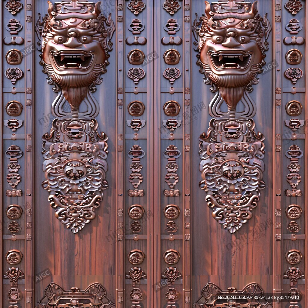 獸首中式大門