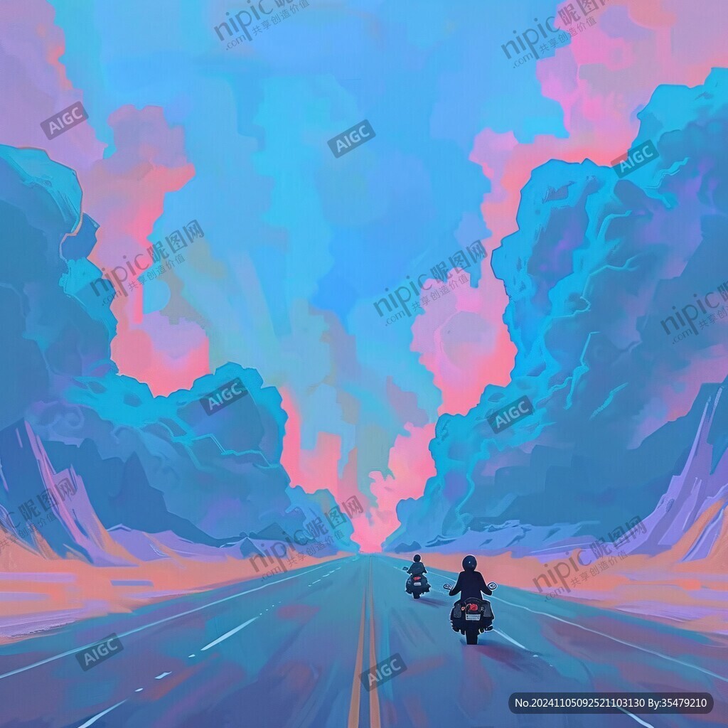 紫色調(diào)插畫