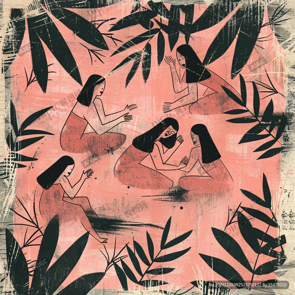竹鹽包裝插畫