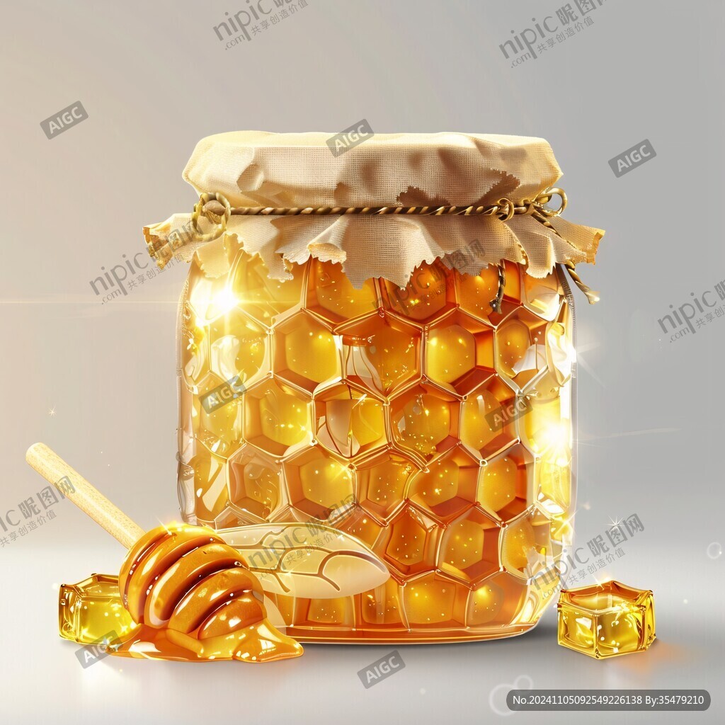 蜂蜜禮盒插畫