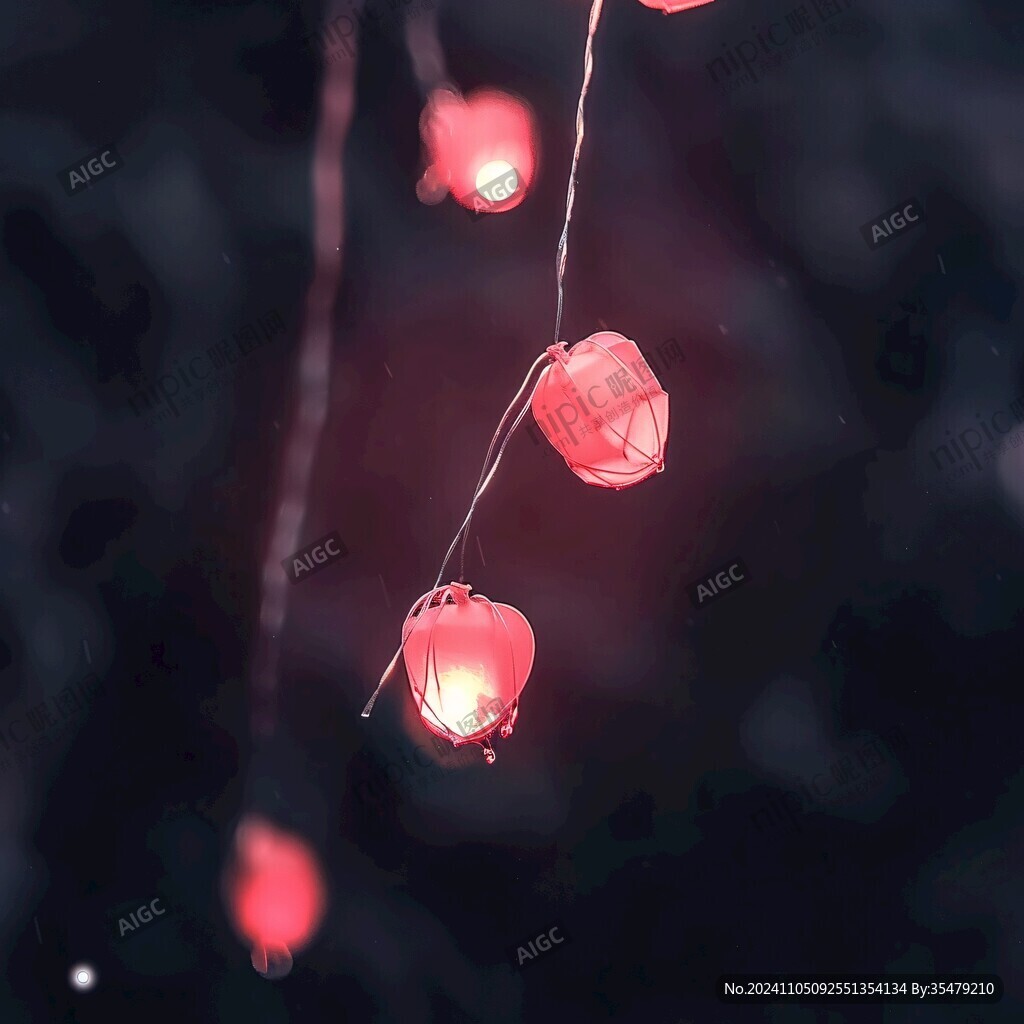 燈光紅色燈花